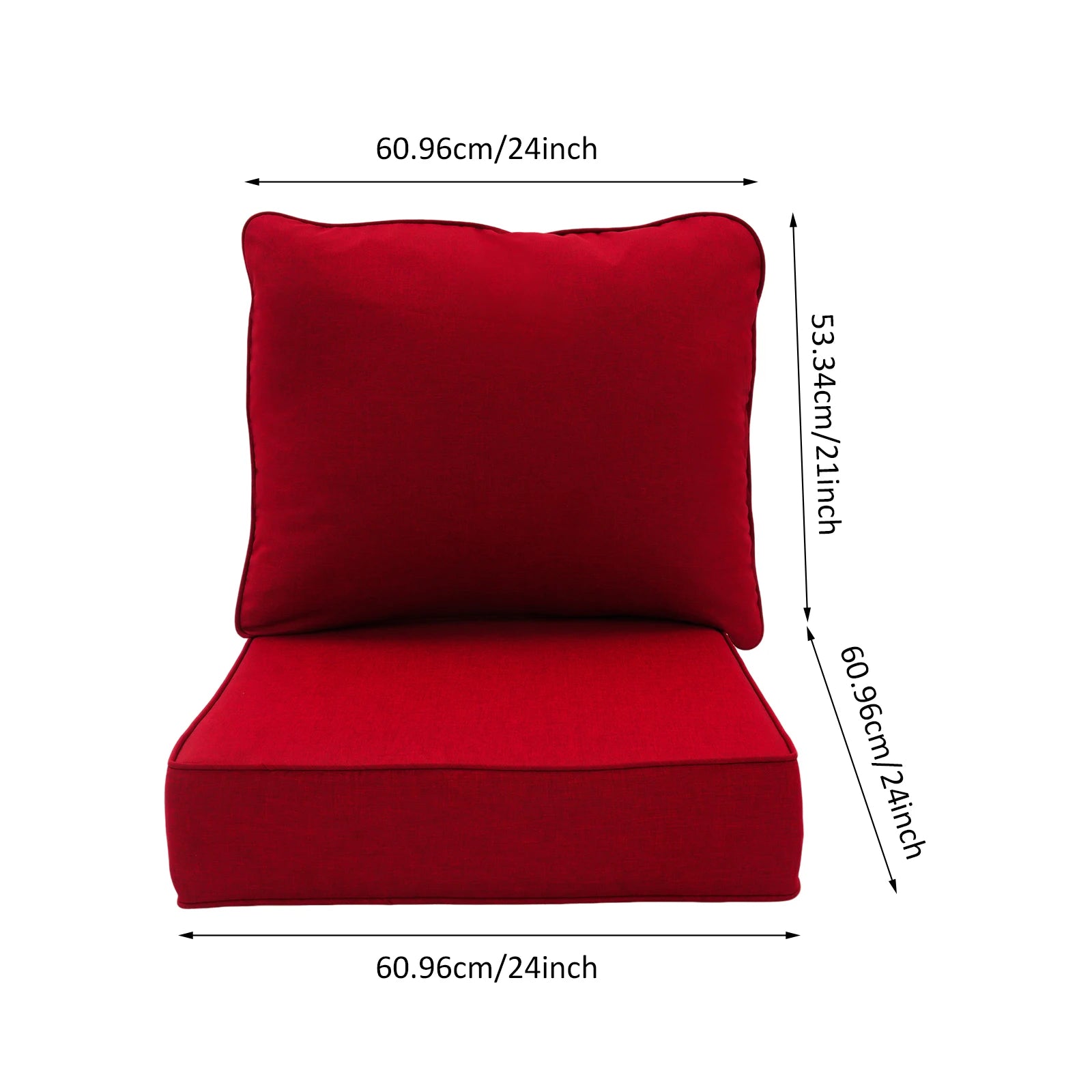 Outdoor Deep Seat Cushion Set With Removable Covers
