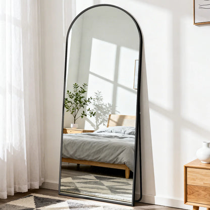 JHK Full Length Mirror With Aluminum Frame Leaning Or Standing