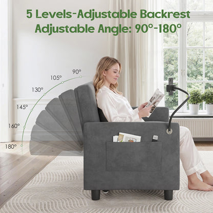 Someet Convertible Sleeper Chair Bed With USB Port