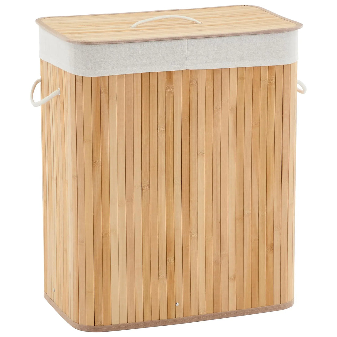 HiMISS Bamboo Laundry Hamper With Foldable Design And Lid