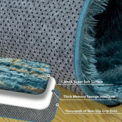 Modern Soft Shag Rug For Bedroom And Living Room With Plush Carpet