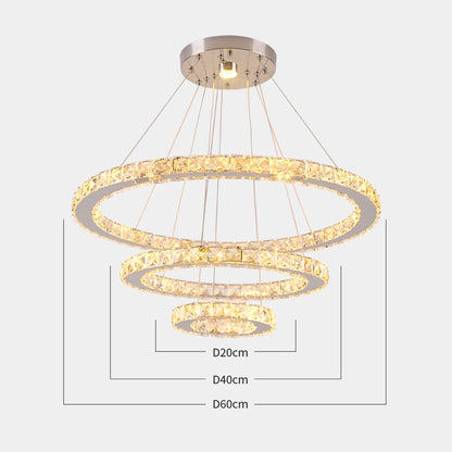GreeLustr Luxury Crystal Pendant Light Dimmable Chandelier