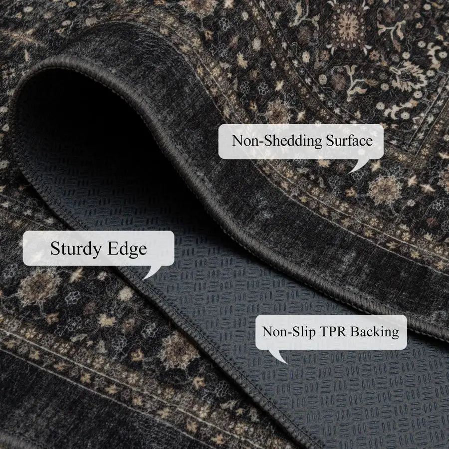 Non Slip Machine Washable Rug Ultra Soft For Living Room