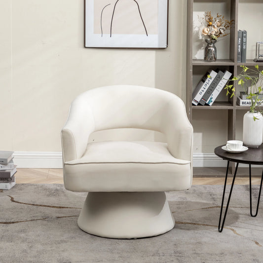 Seyner Modern Velvet Swivel Arm Chair For Living Room