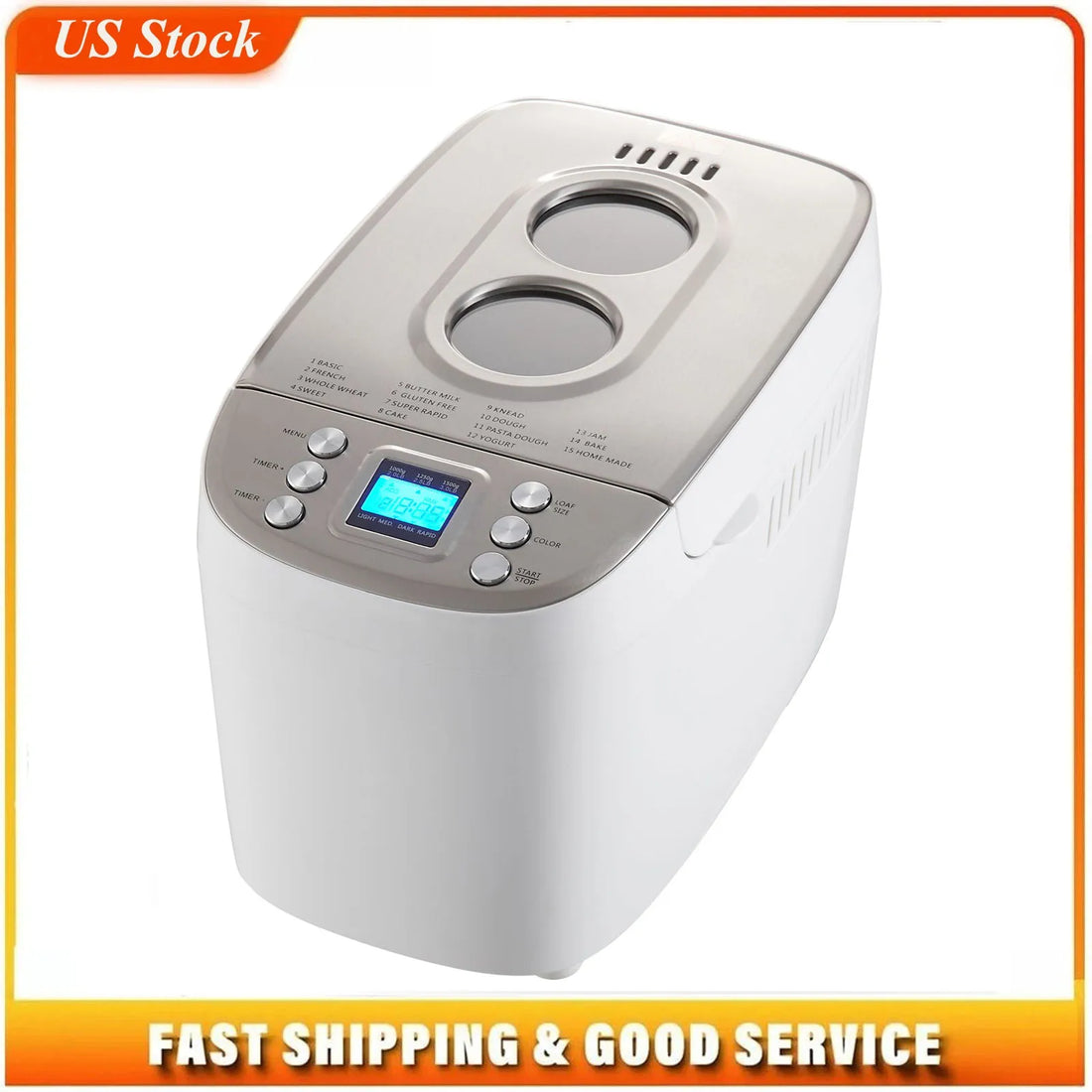 Programmable Automatic Bread Maker For Home Kitchen Baking