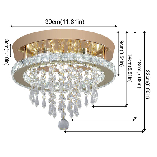 VETRULUS Crystal Chandelier Luxury Modern Led Ceiling Light