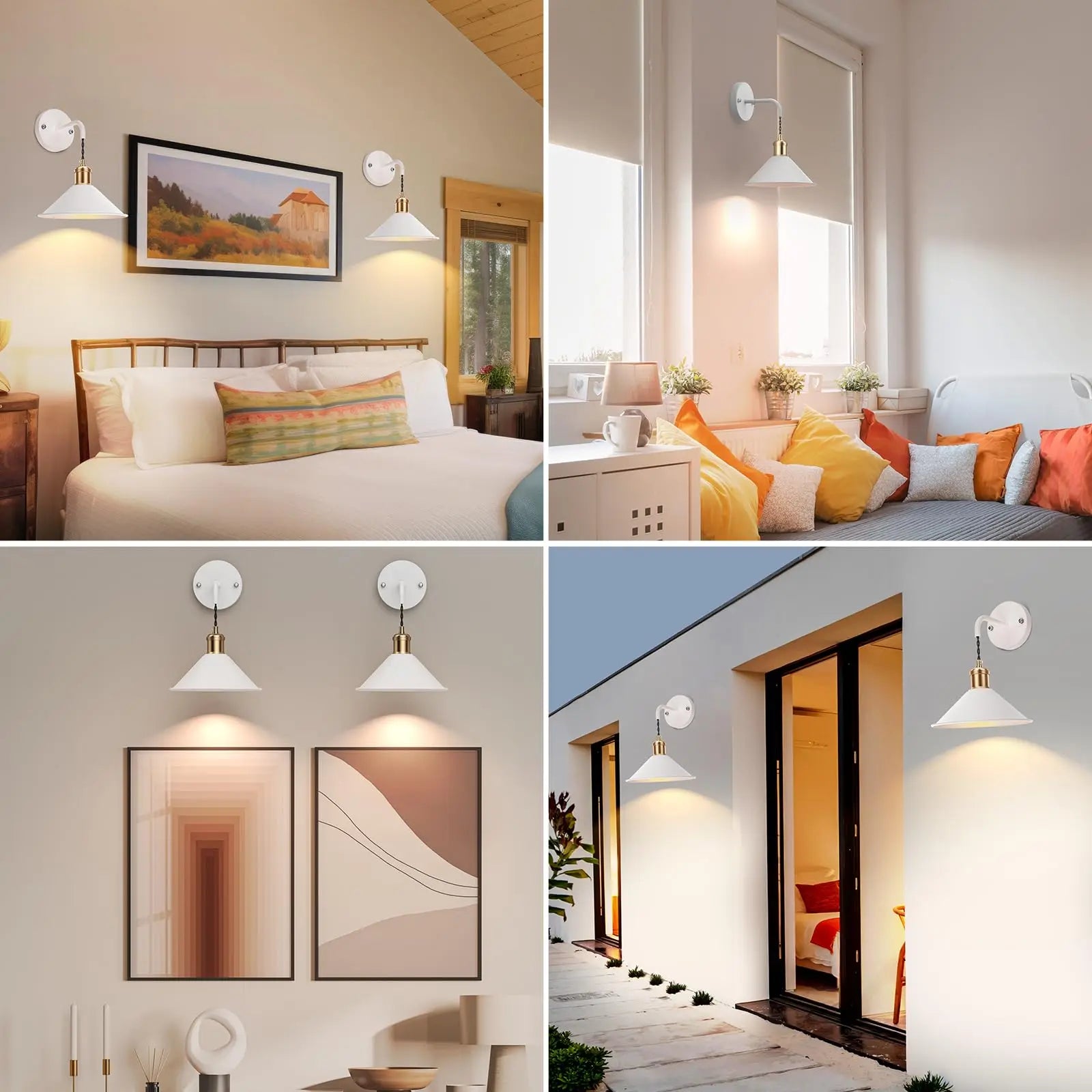 PRTILOUD Set of 2 Battery Operated Wall Sconces with Remote