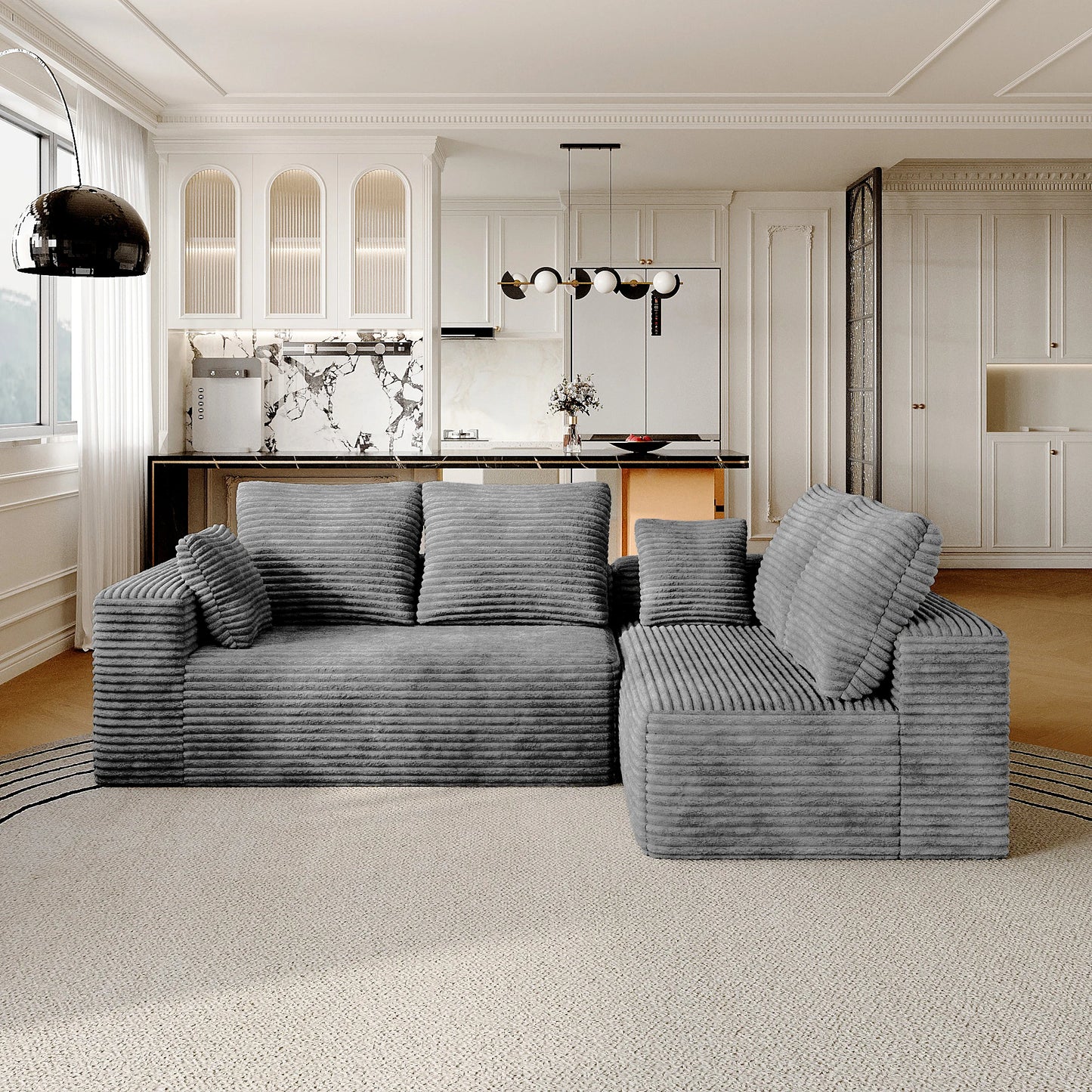 Sdorens L Shaped Cloud Sectional Sofa Modern Modular Couch