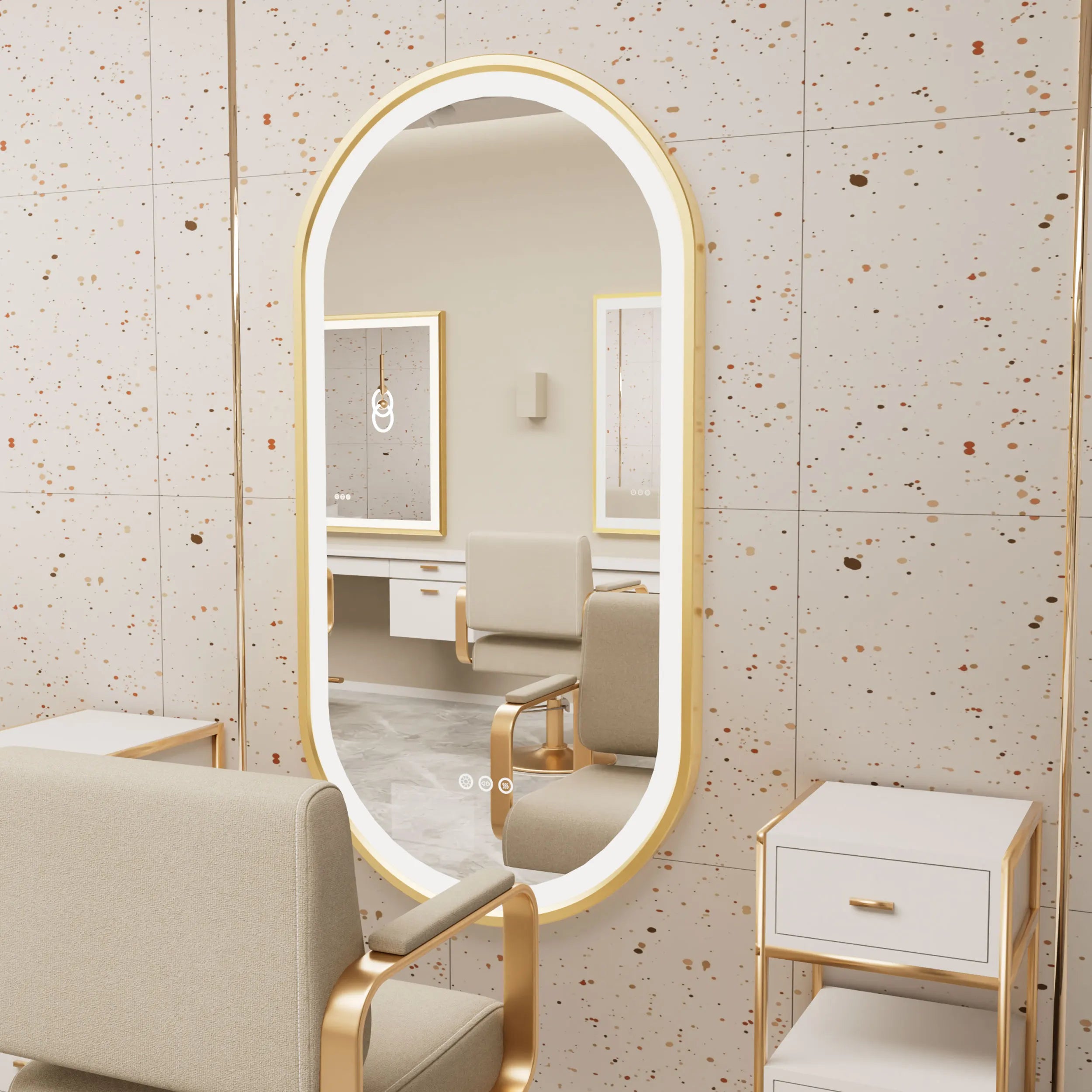 Wisfor LED Oval Vanity Mirror With Stepless Dimmable Light