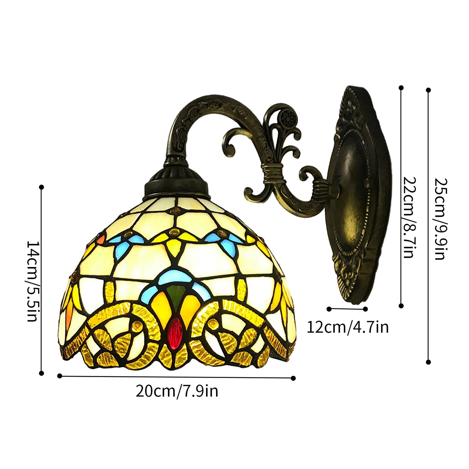 Vintage Indoor Dome Wall Lamp Handmade For Living Room Bedroom