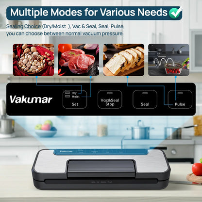 Vakumar VH1506 Vacuum Sealer Machine 80Kpa Stand Handle
