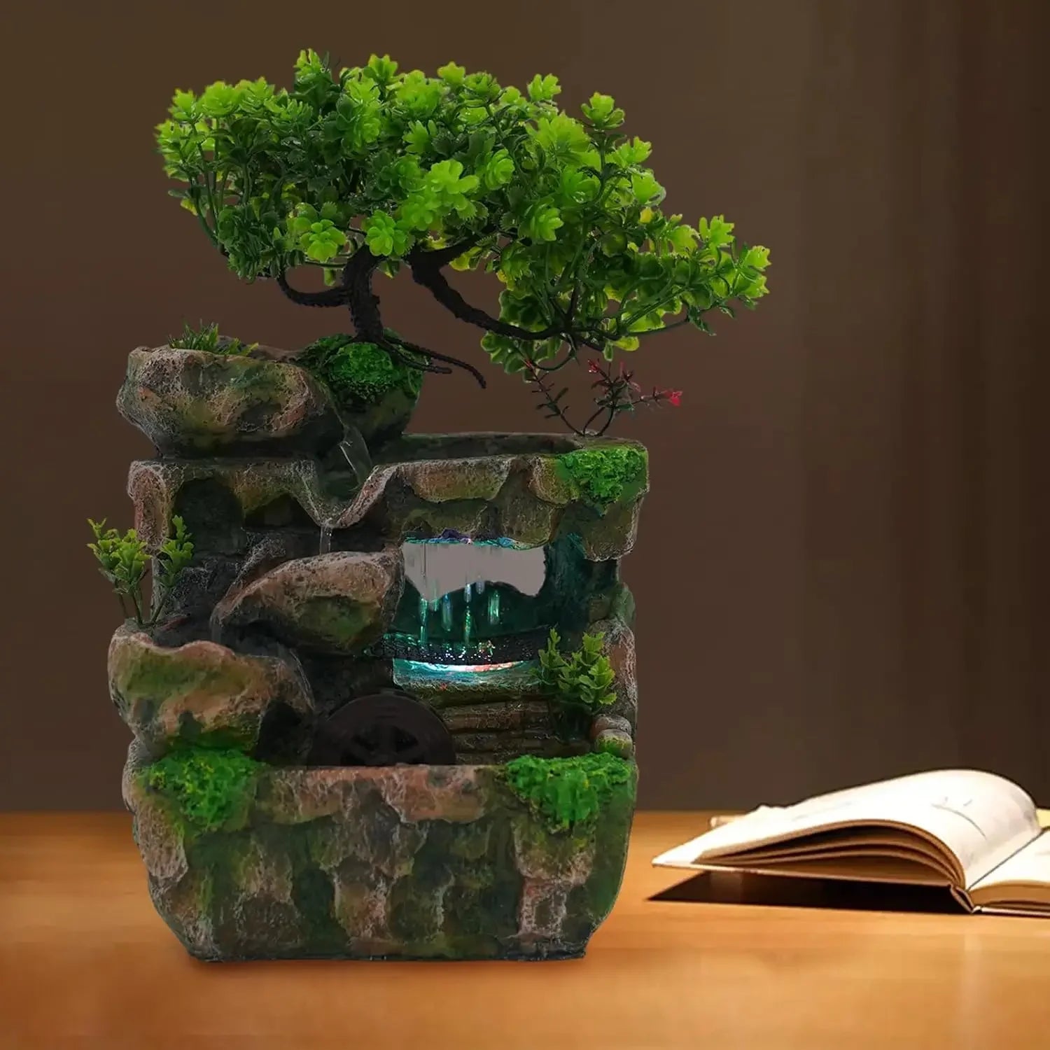 KONGKUNI Indoor Meditation Waterfall Fountain With Automatic Pump