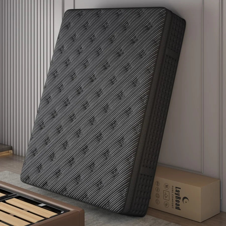 LayRoad Medium Firm Memory Foam And Spring Mattress