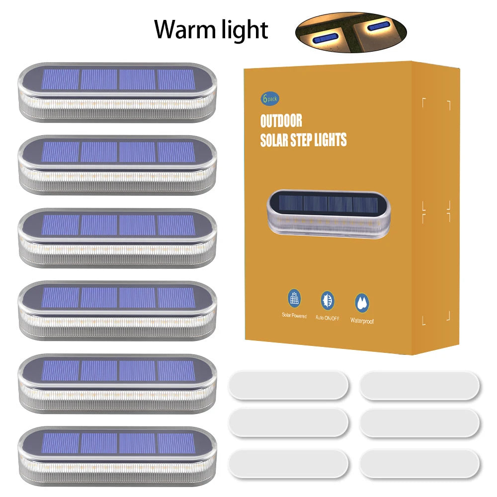 Waterproof Solar Deck Lights Automatic Garden Path IP68