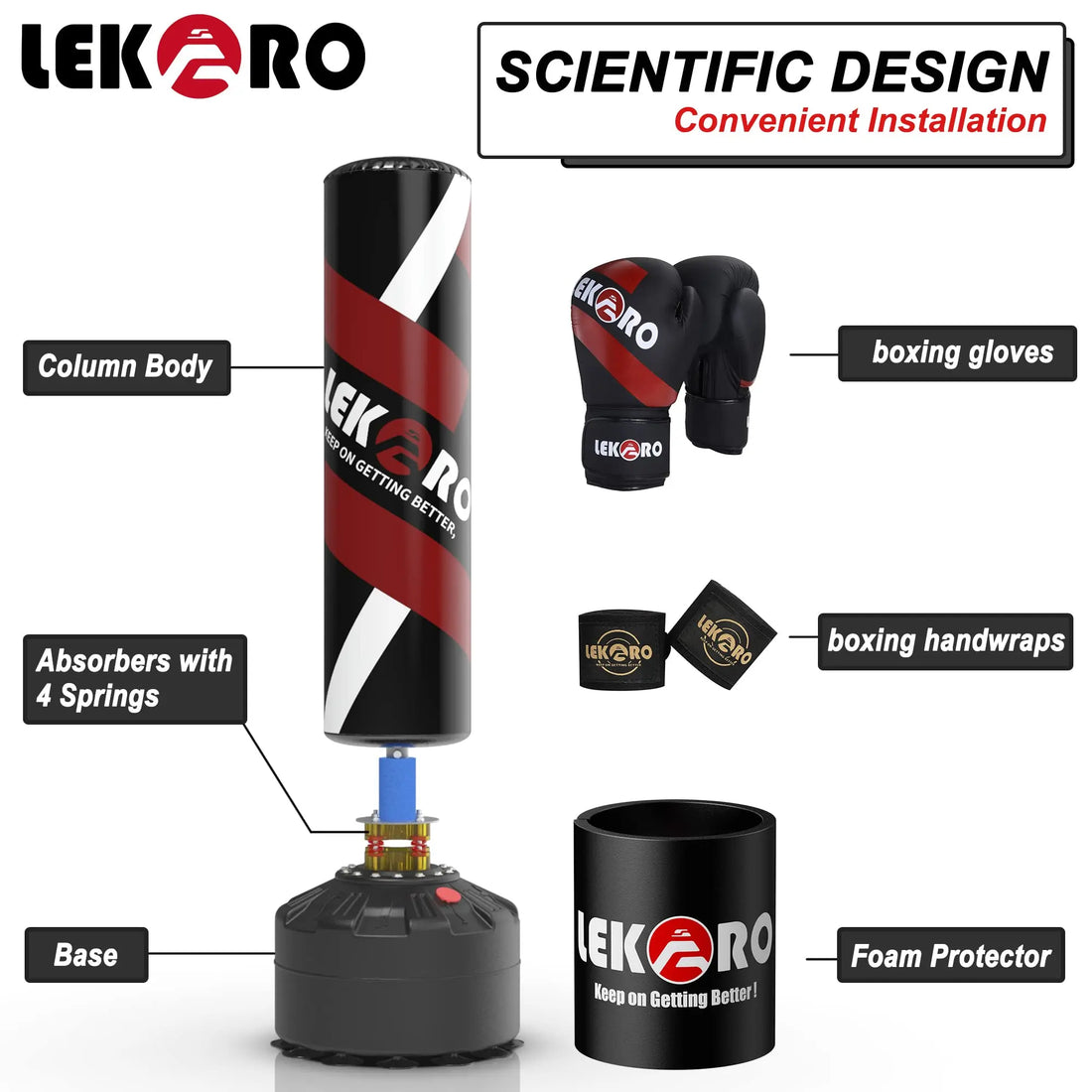 Free Standing Boxing Tower Punching Bag Muay Thai Sanda Equipment