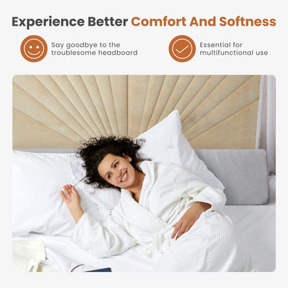 JHK Ergonomic Memory Foam Wedge Pillow With Cooling Cover