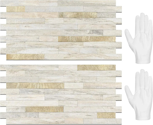 20 Sheets Self-Adhesive Backsplash Tiles PVC Mixed Metal For Kitchen