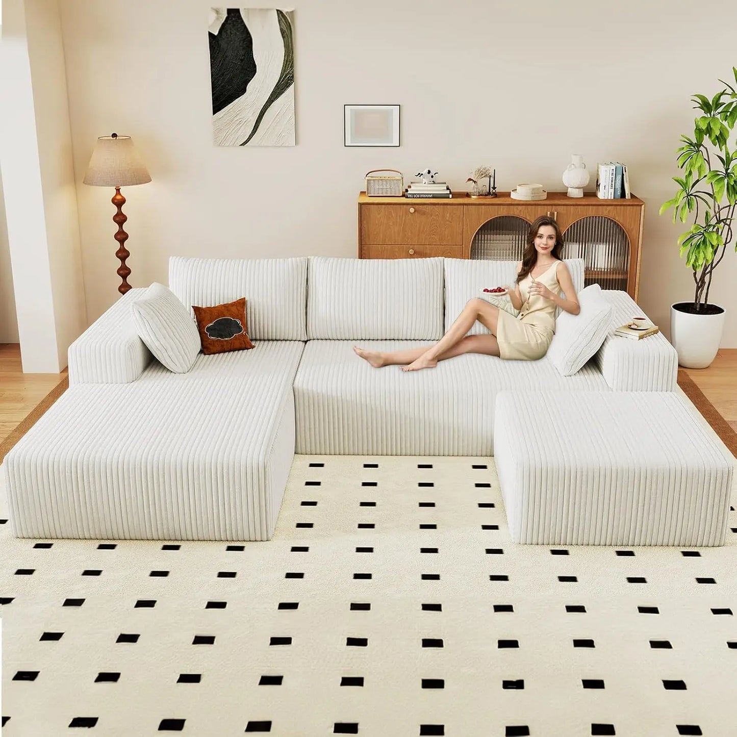 Cloud Couch Modular Sectional Sofa With Ottoman