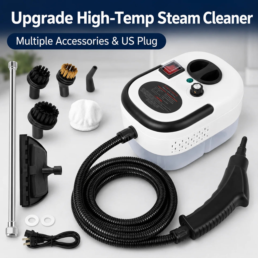 2500W Portable Handheld Steam Cleaner With Multiple Accessories