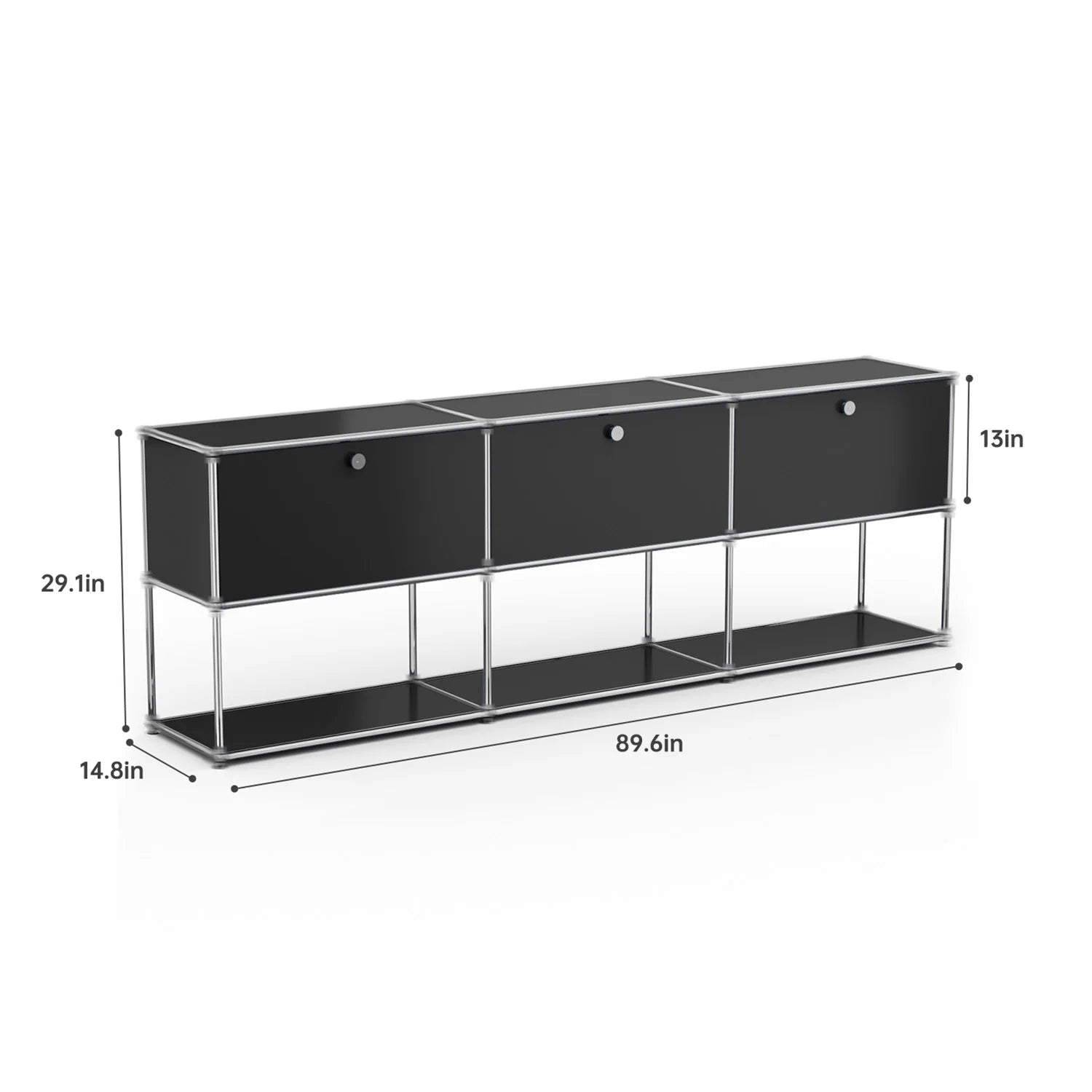Modern Stainless Steel Storage Cabinet For Living Room And Home Office TV Stand