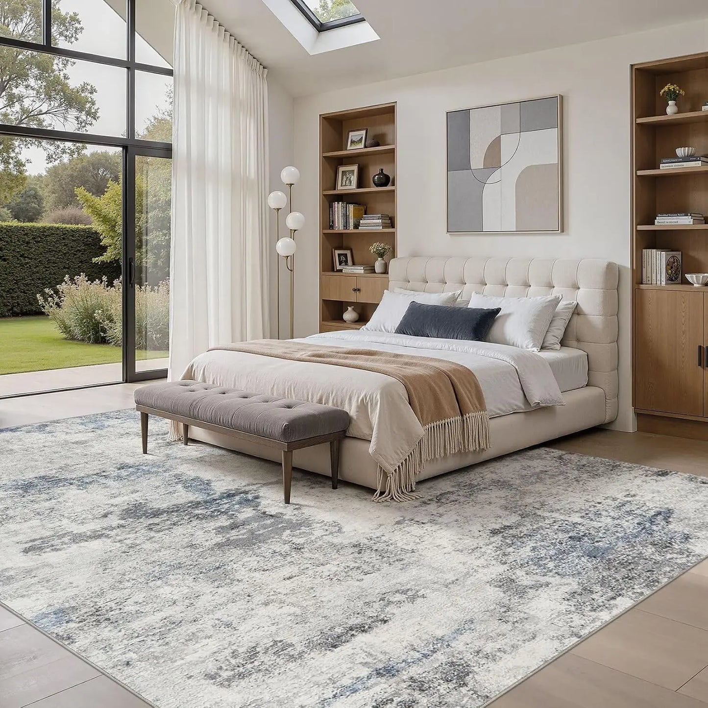 Area Rug For Living Room Non Slip Washable Indoor Carpet