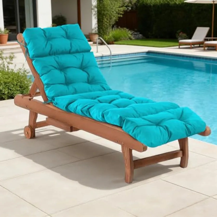 Outdoor Chaise Lounge Cushion Waterproof Fade Resistant For Patio Furniture