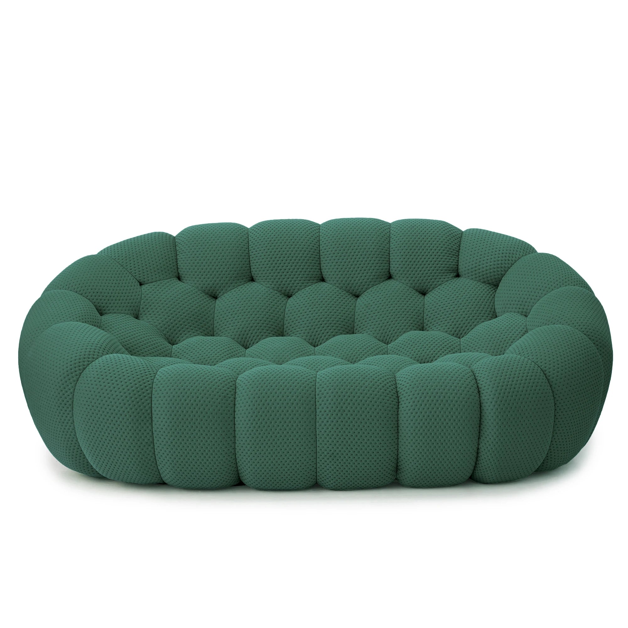 Sdorens Modern Curved Boneless Sofa 3D Knitted Loveseat