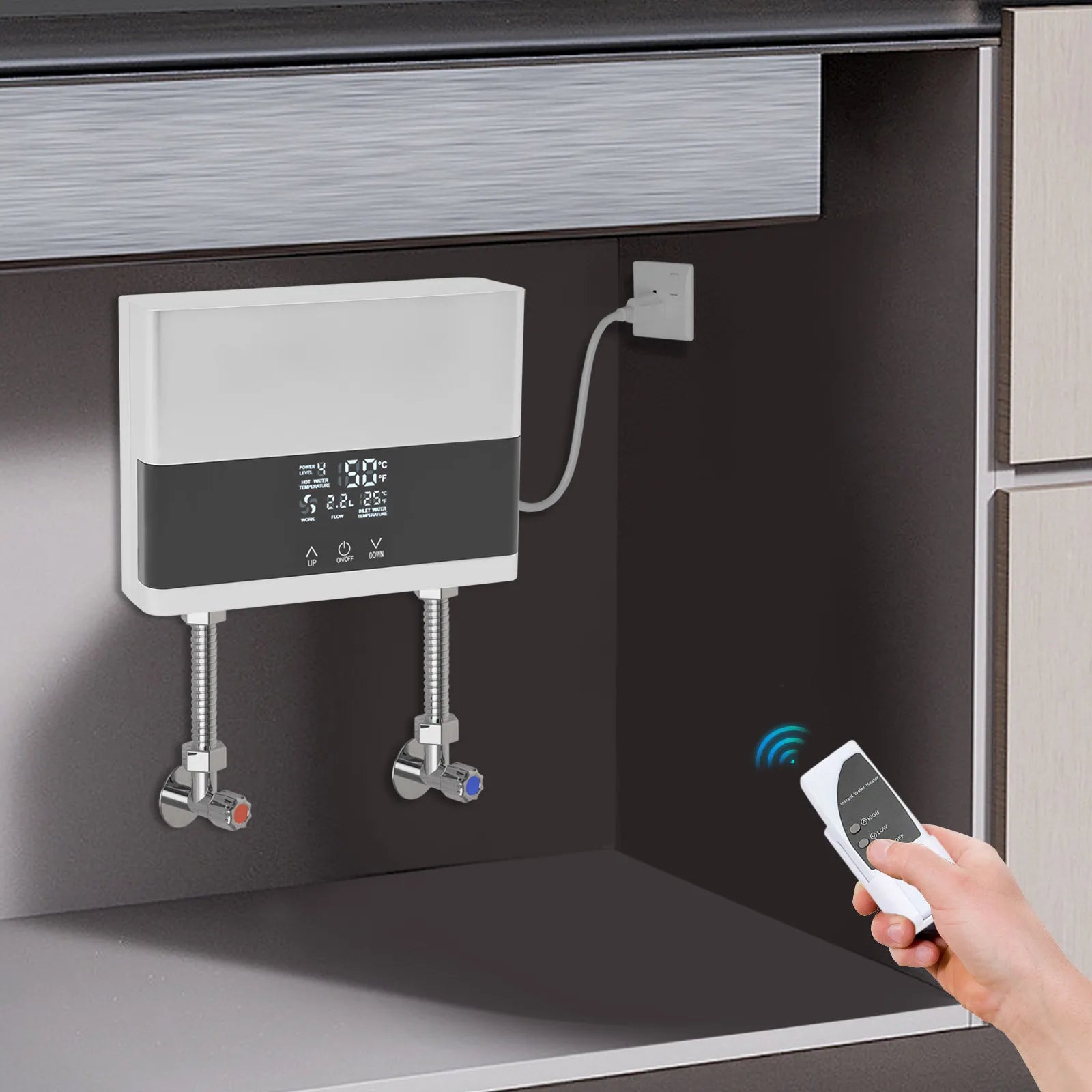 Sweetmile 110V 4000W Mini Electric Water Heater Instant Hot Water For Kitchen
