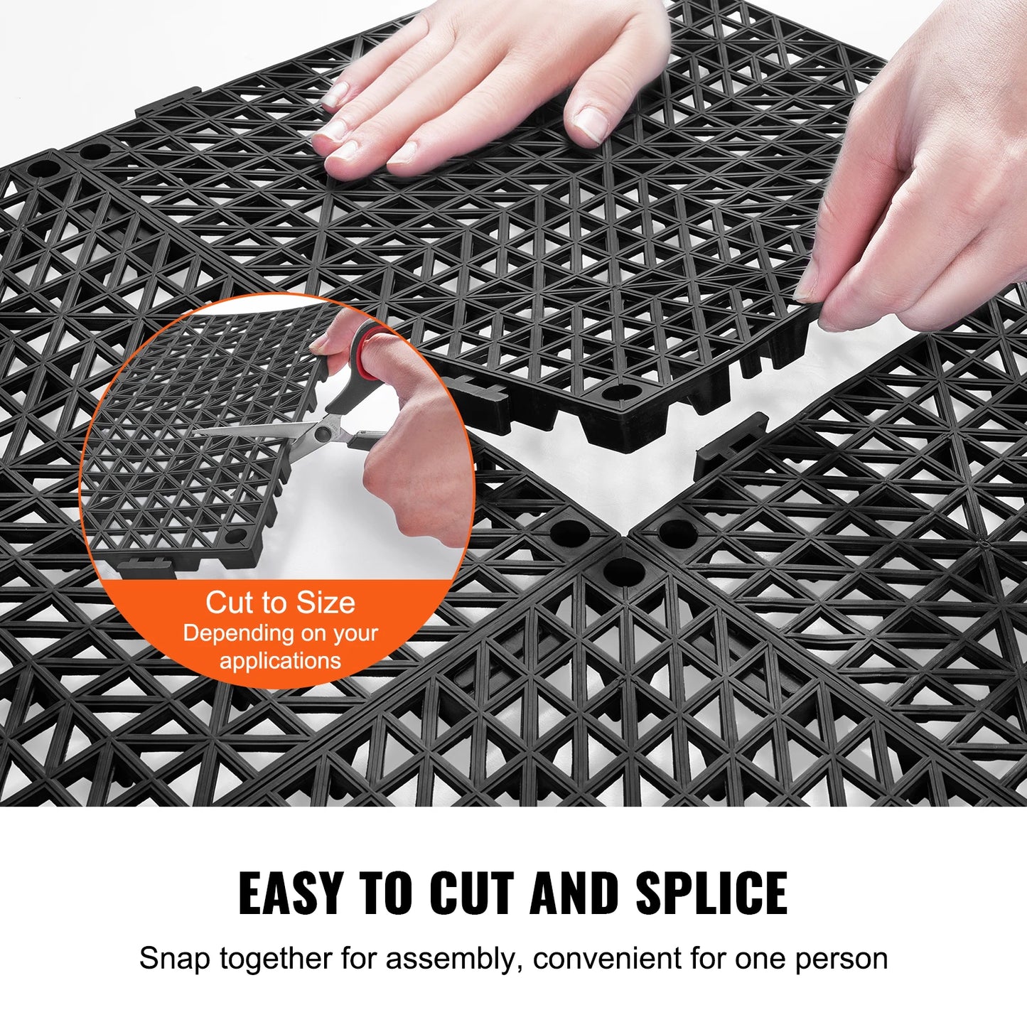 SucceBuy Interlocking PVC Drainage Floor Tiles Non Slip for Bathroom Pool