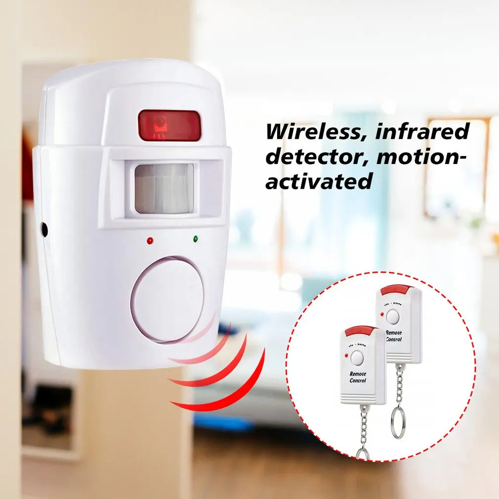 Wireless Motion Sensor Alarm System Indoor Outdoor With Remote Control