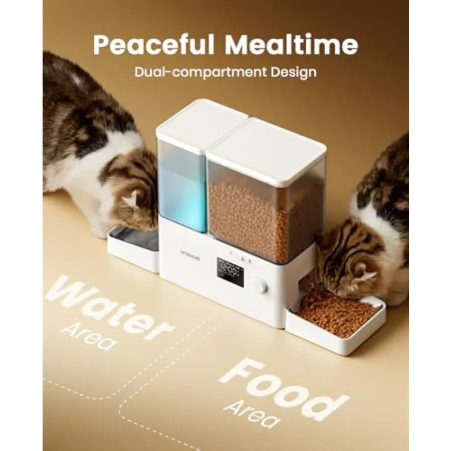 Automatic Cat Feeder and Water Dispenser With LCD Display