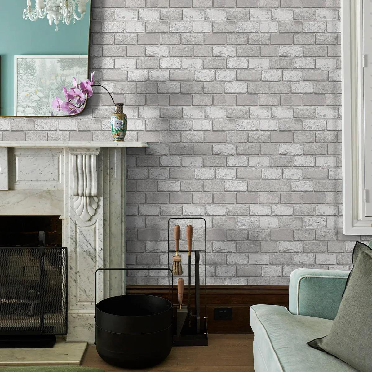 Peel And Stick Wallpaper Brick Pattern For Interior Walls