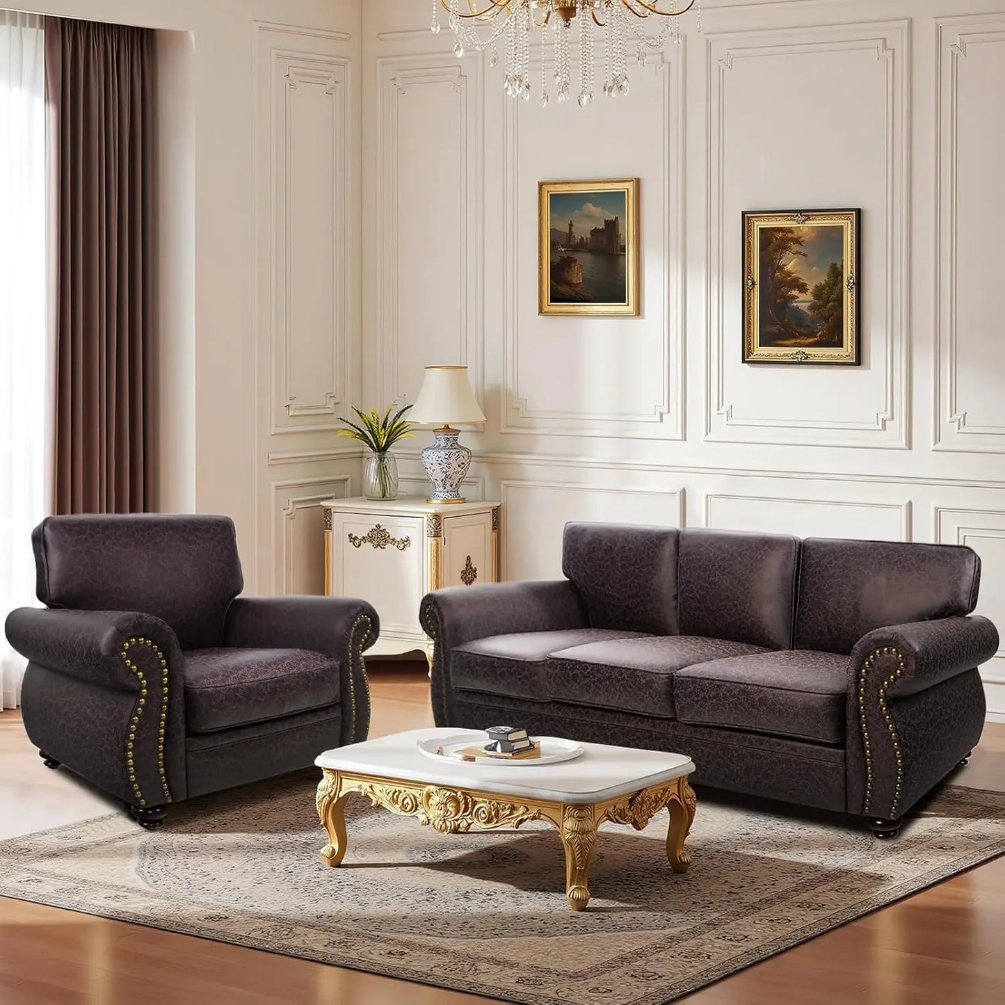 Mid-Century Sofa With Removable Cover And Cushions