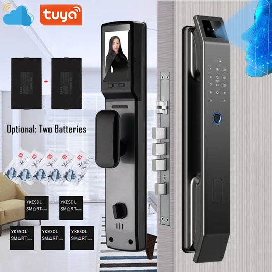 YKESDL 3D Face Recognition Door Lock With Fingerprint Camera