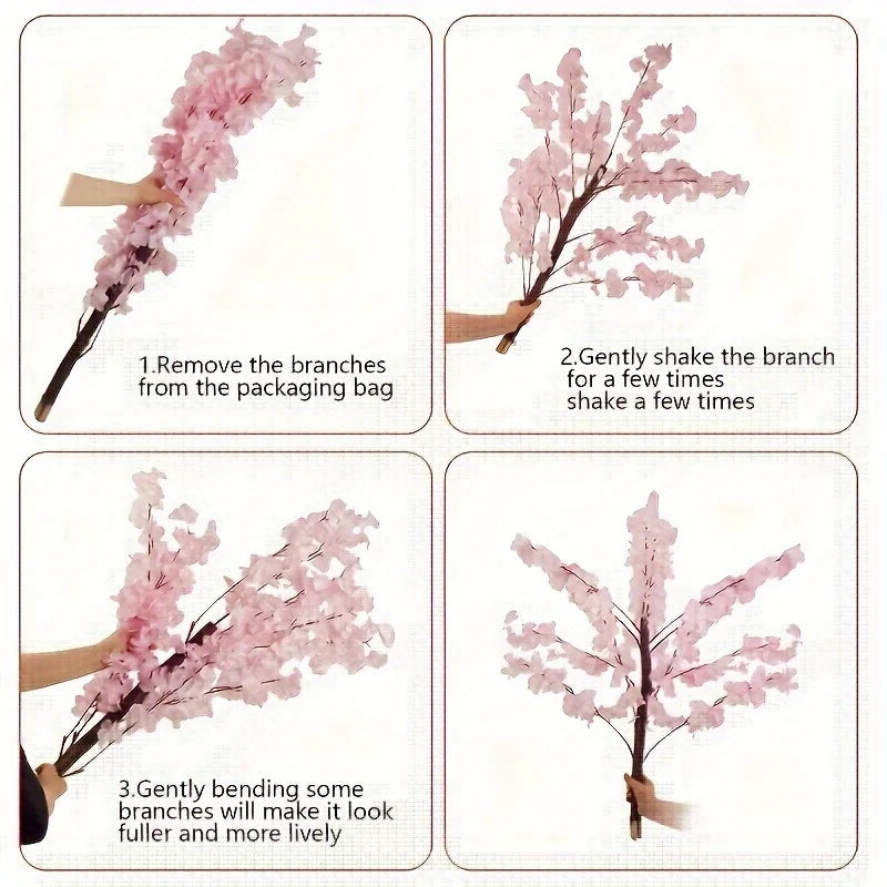 NONECN Artificial Cherry Trees Indoor Decor Blossoms