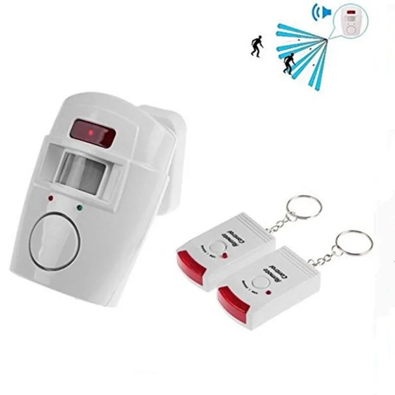 Wireless Motion Sensor Alarm System Indoor Outdoor With Remote Control
