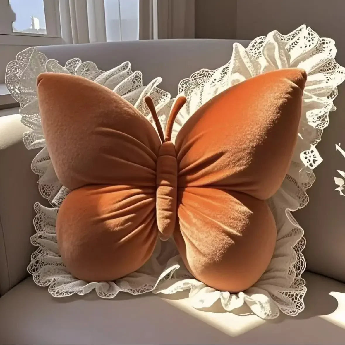 Princess Butterfly Office Pillow Cushion For Home And Travel