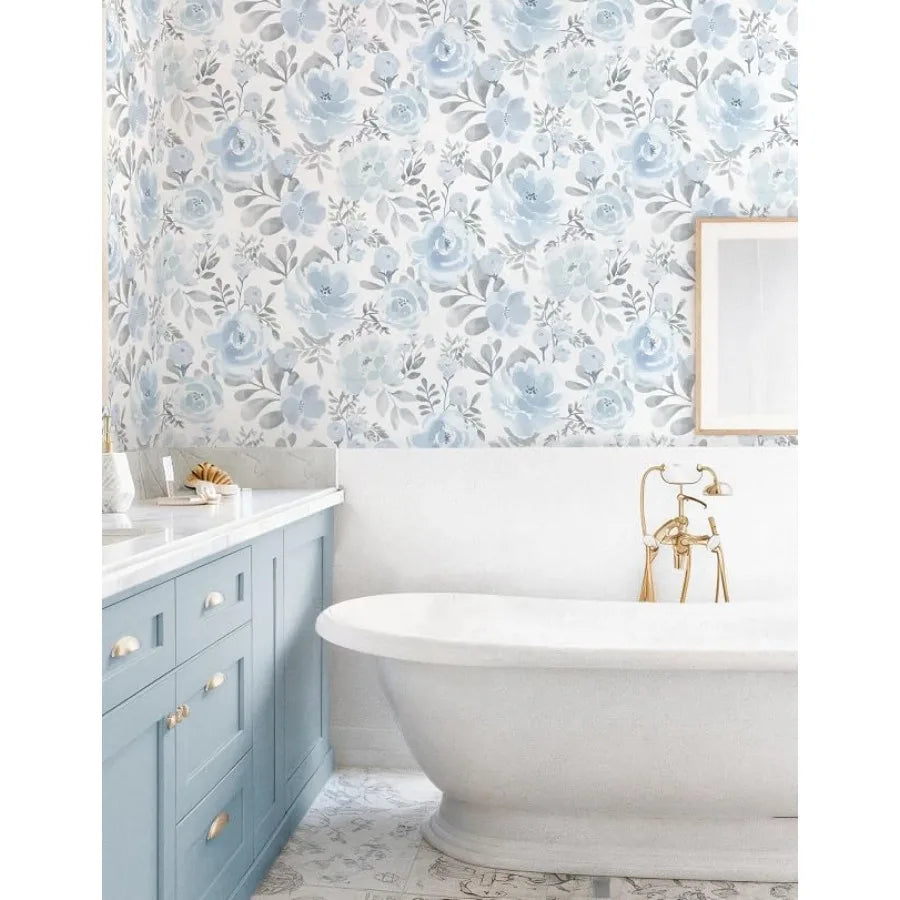 Peel Stick Floral Wallpaper Boho Watercolor Waterproof Removable Self Adhesive