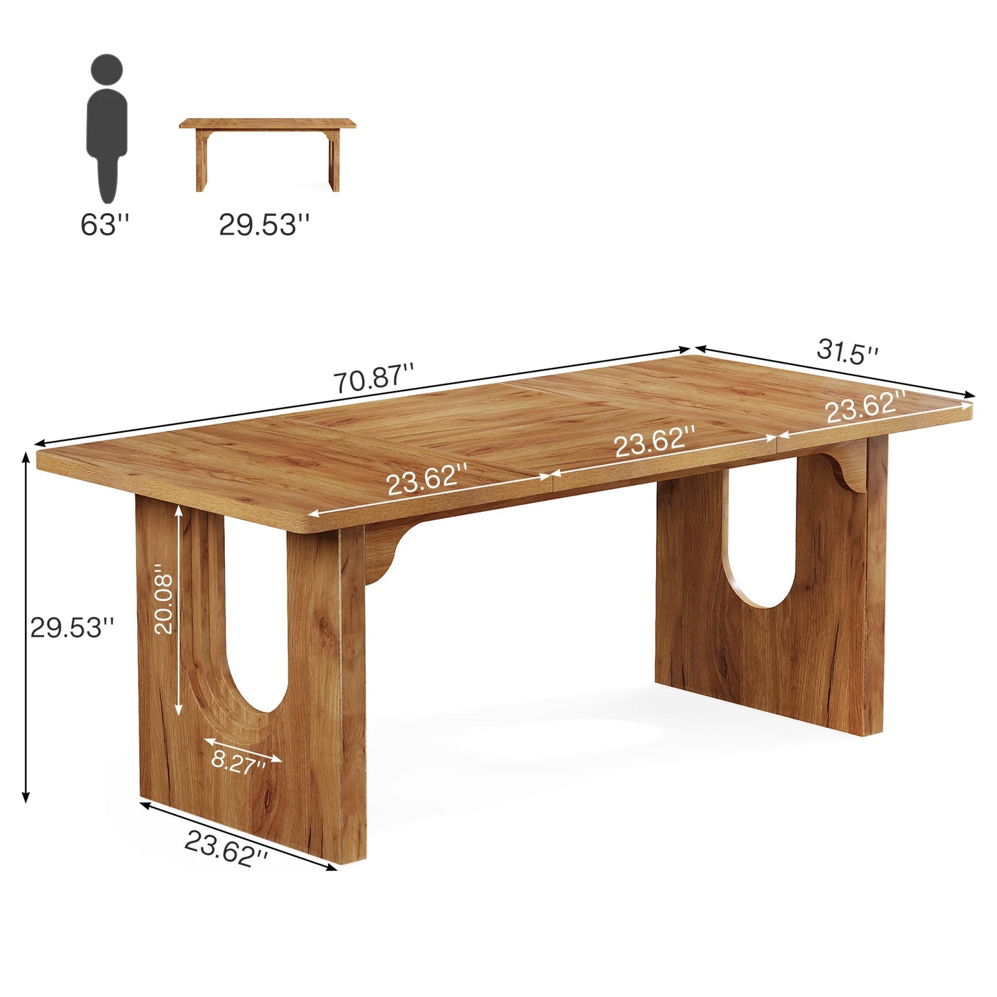 Tribesigns Modern Dining Table for Large Gatherings