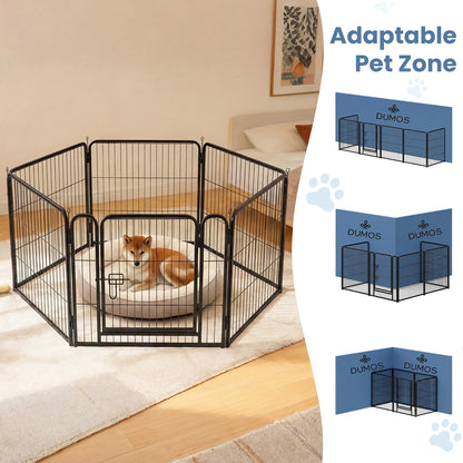 JHK Metal Dog Playpen Fence For Indoor Outdoor Use