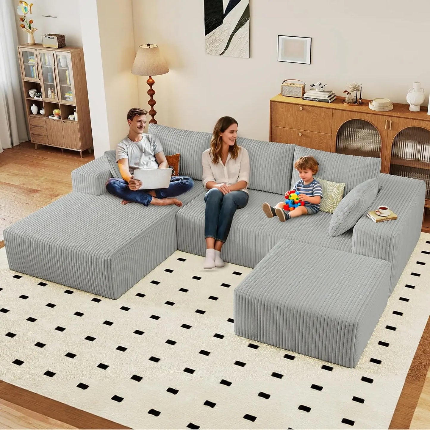 Cloud Couch Modular Sectional Sofa With Ottoman