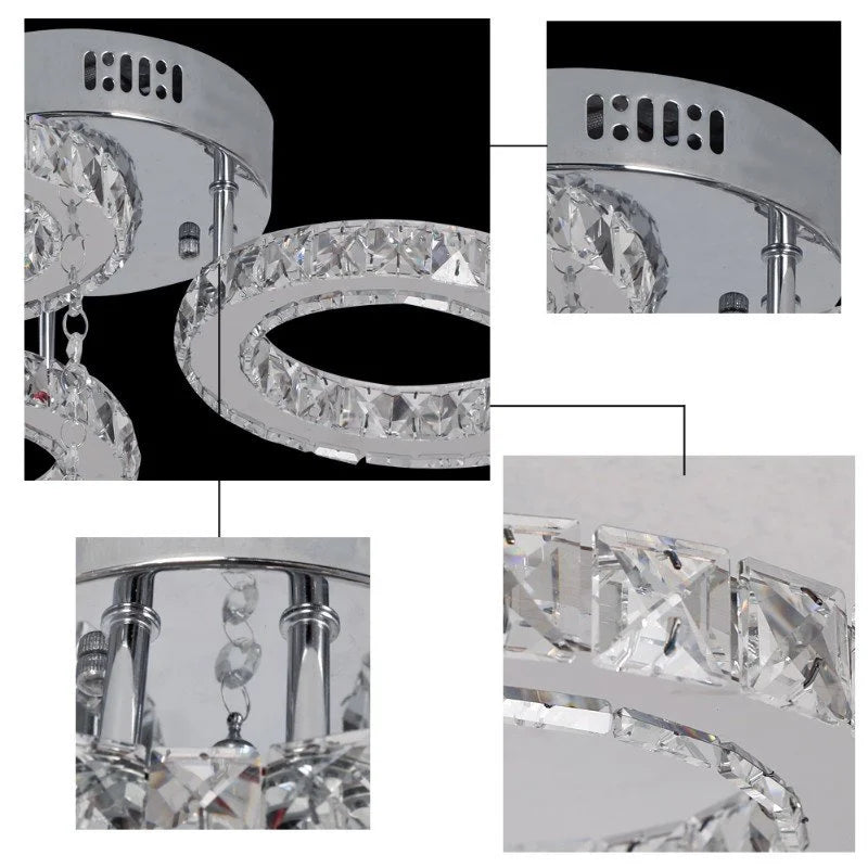 GreeLustr Modern Crystal Ring Pendant Light For Dining Room