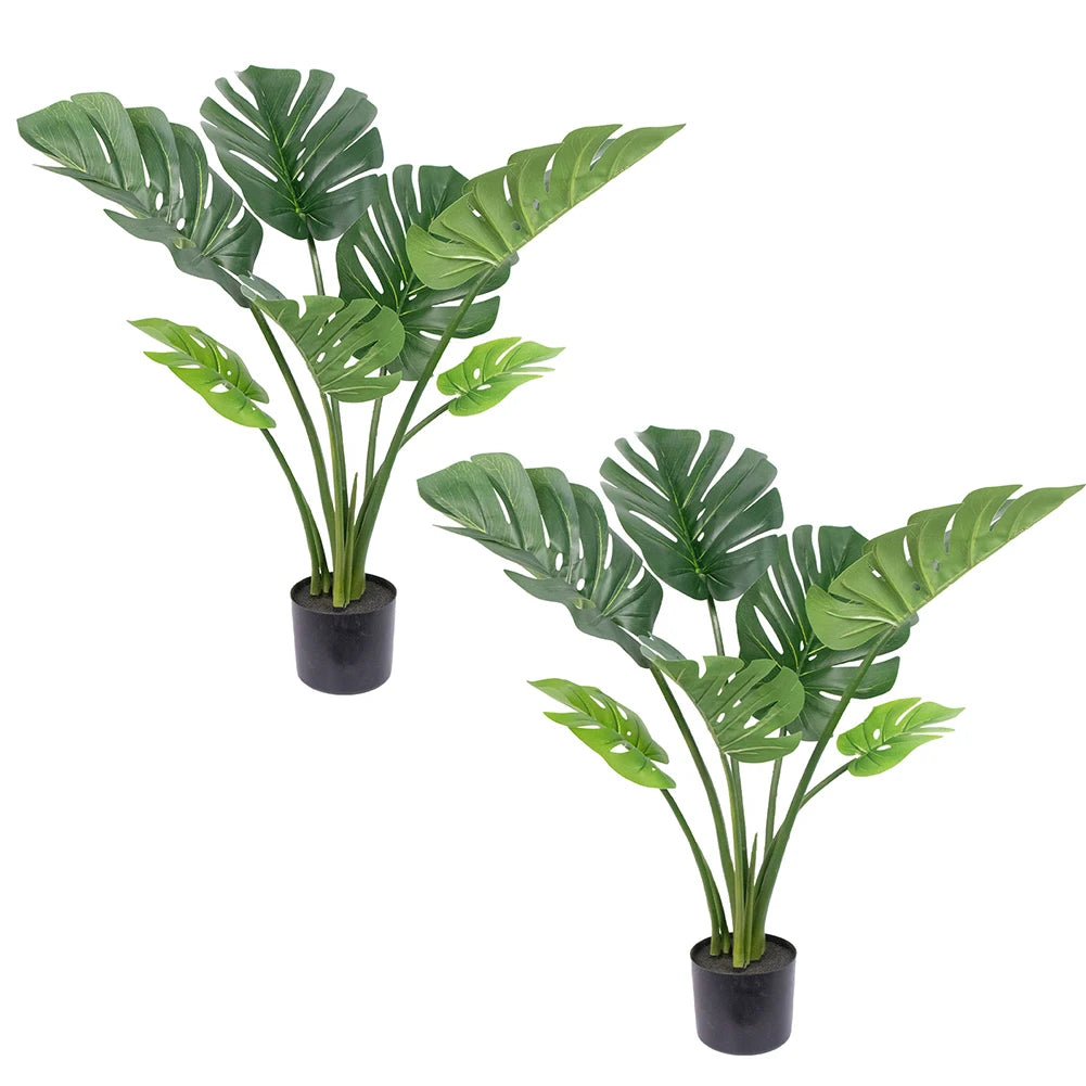 Artificial Monstera Tree Tropical Plant With Pot Indoor Outdoor Decor