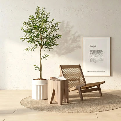 Olitree Artificial Olive Tree With Planter Pot And Realistic Foliage