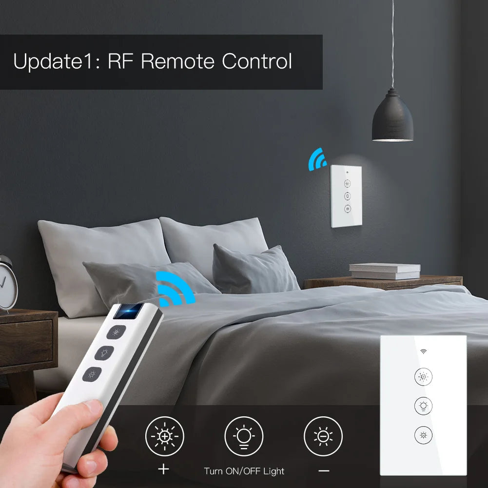 MOESEU LVD WiFi RF Smart Light Dimmer Switch 2/3 Way