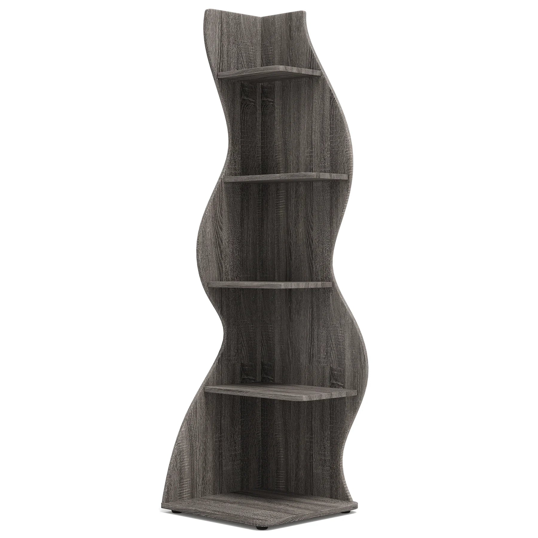 Tribesigns 5-Tier Corner Shelf Wall Bookcase and Plant Stand