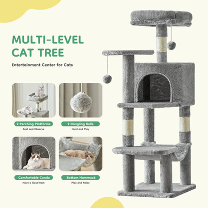 JHK Cat Tree Tower For Indoor MultiCat Scratching Posts