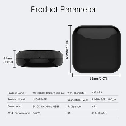WiFi RF IR Universal Remote Controller With Tuya App