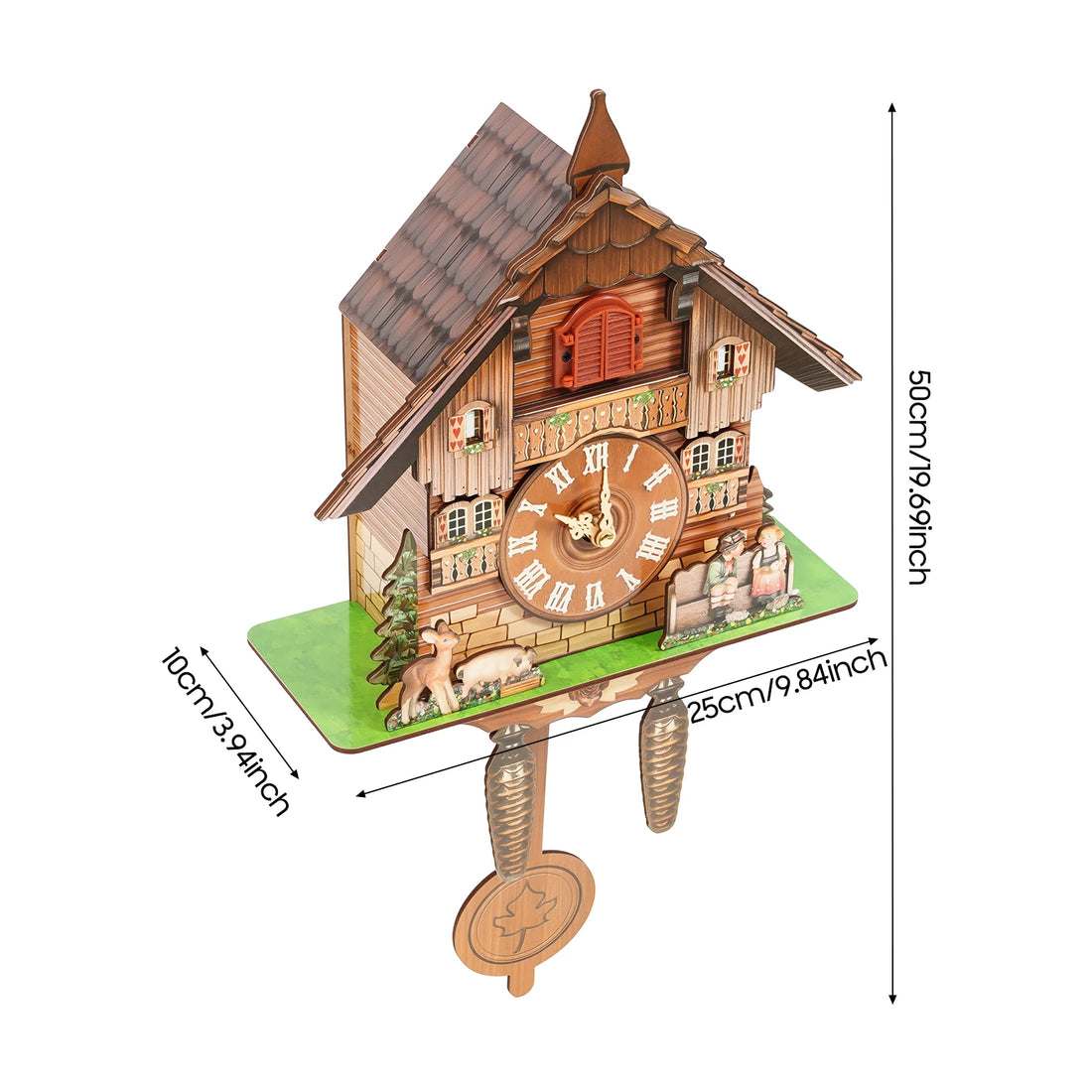 Cuckoo Wall Clock With Bird Chime Nordic Wooden Decor Clock