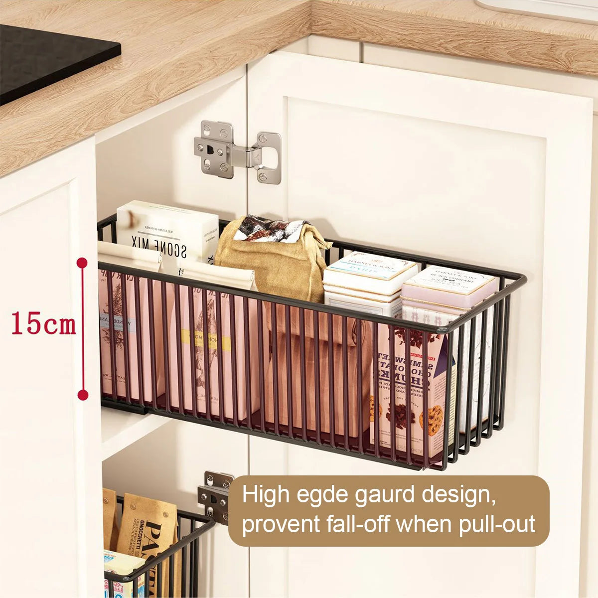 TWISTER.CK Pull Out Cabinet Organizer 2 Pack Slide Out Drawers